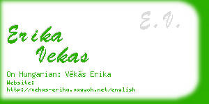 erika vekas business card
